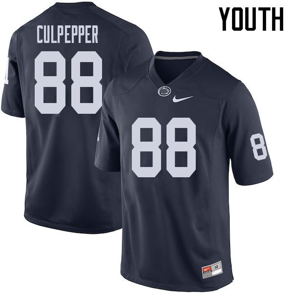 NCAA Nike Youth Penn State Nittany Lions Judge Culpepper #88 College Football Authentic Navy Stitched Jersey JCV1498MJ